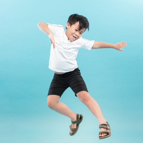 Interoception Korean boy jumping