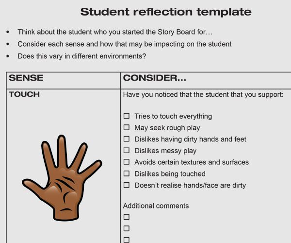 Student Reflection Template Positive Partnerships